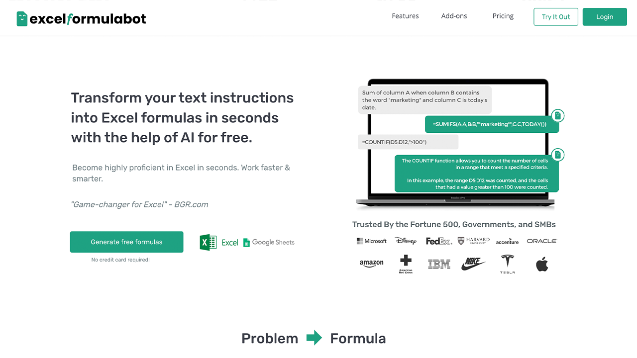 Excel Formula Bot – Herramienta IA